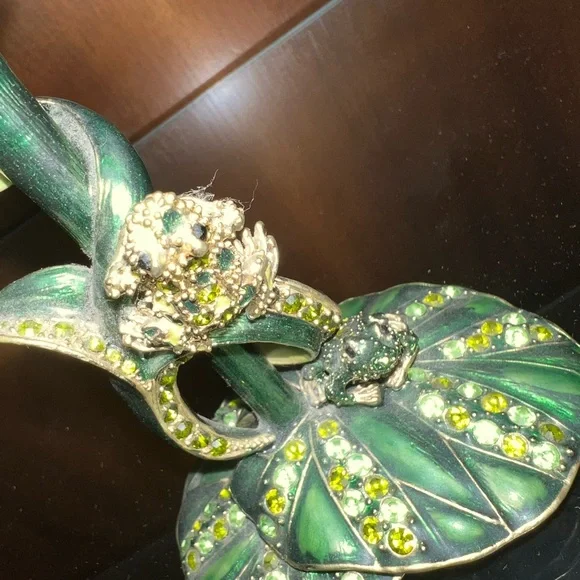 Amazing candle holder with stones and frogs - Picture 3 of 6